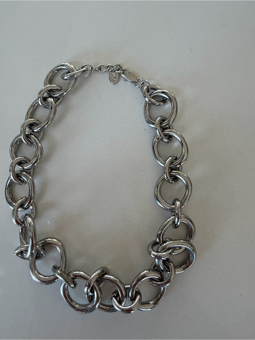 Zara Chunky Silver Link Necklace